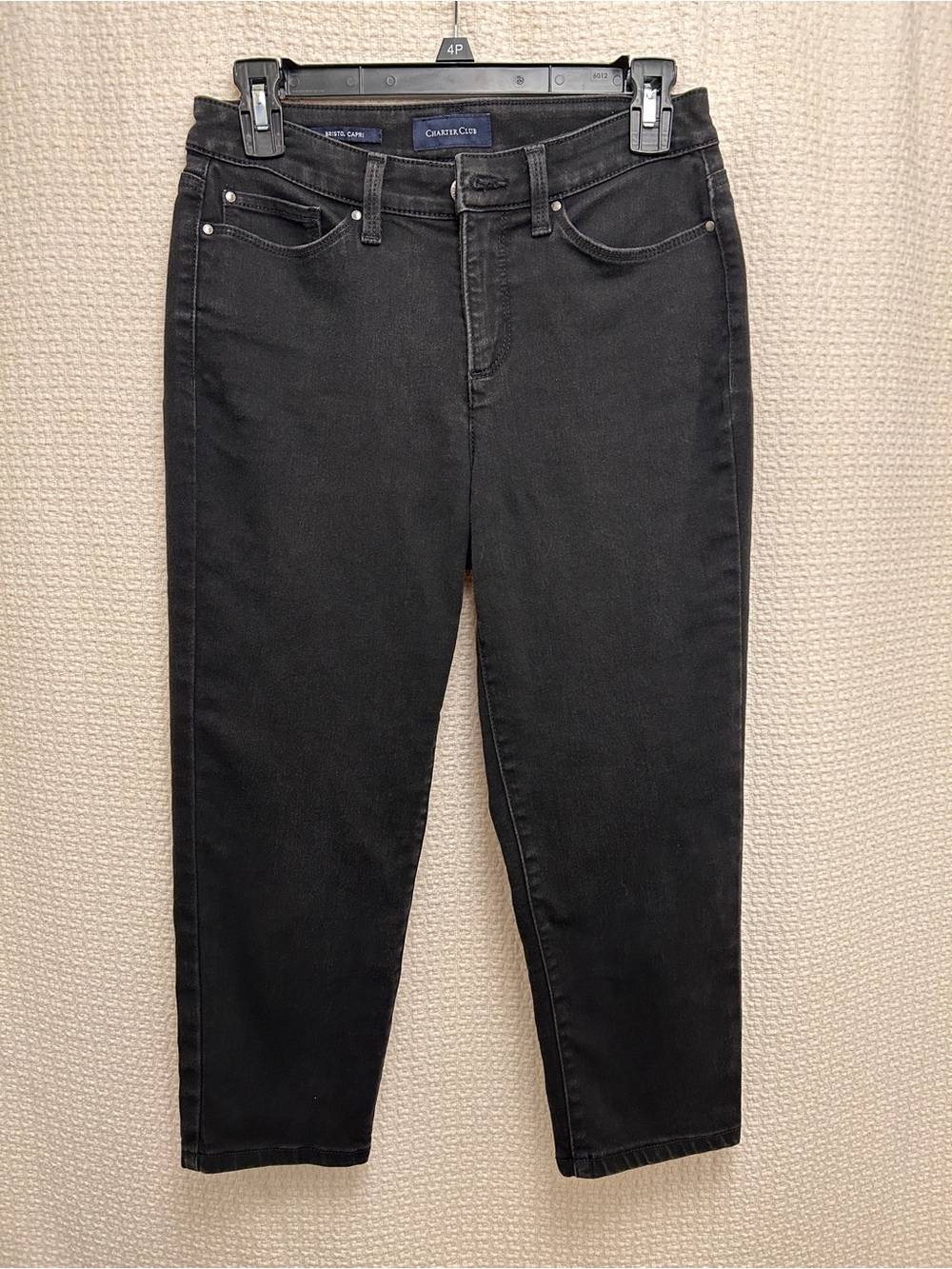 Charter Club Black Bristol Capri Jeans
